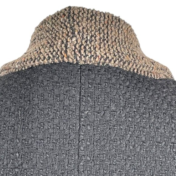 Alembika Wool Blend Long Open Cardigan Jacket Coat Brown Black Size 3/XL Israel - Picture 12 of 16